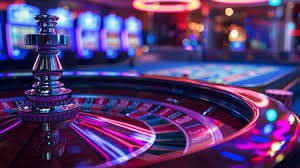 Live Texas Hold'em Bonus table with croupier and community cards displayed